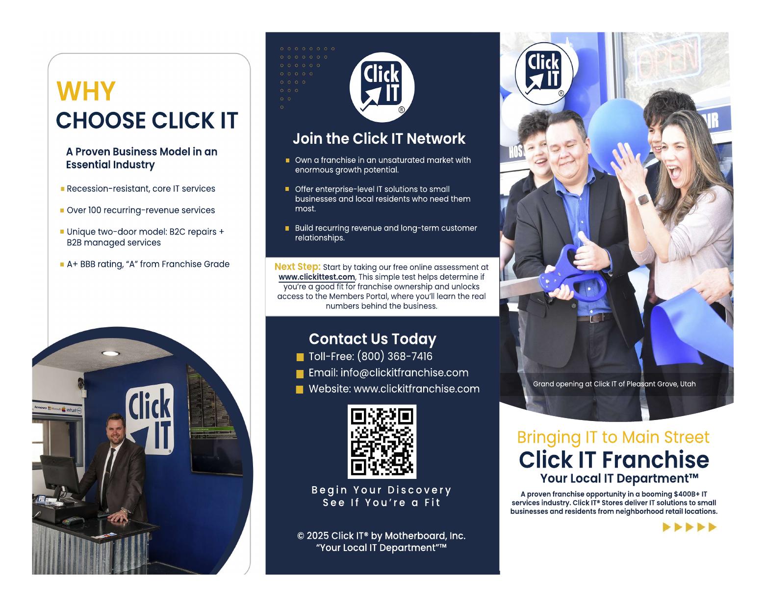 Click IT franchise brochure preview page 1